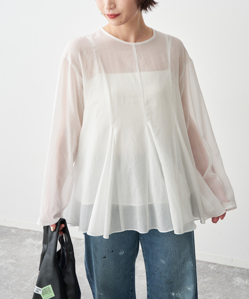 ☆今期Spick and span☆フレアチュニック Spick＆Span（スピック アンド スパン） ブラウス シャツ フレア