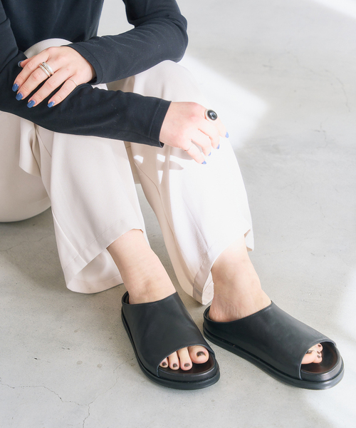 LE TALON（ル タロン） サンダル レザーハイバンプクロッグ レディース
