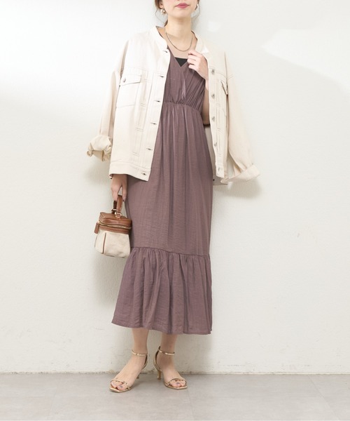 「natural couture」 半袖ワンピース FREE ラベンダー レディース_画像5