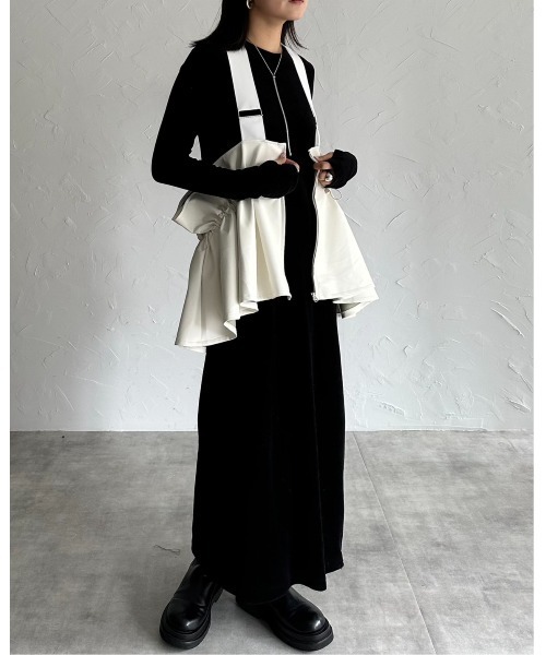 「leimn」 ベスト M ブラック レディース_画像3