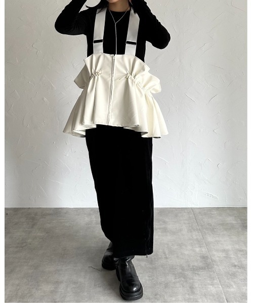 「leimn」 ベスト M ブラック レディース_画像4