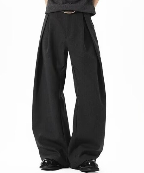 ワイドパンツ スラックス Neo Draperバギーシルエットスラックス