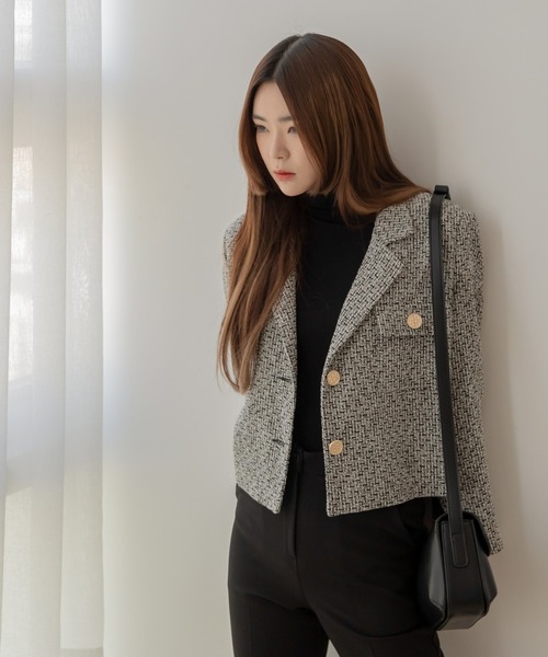 「UNE MANSION」 テーラードジャケット FREE ブラック レディース_画像6