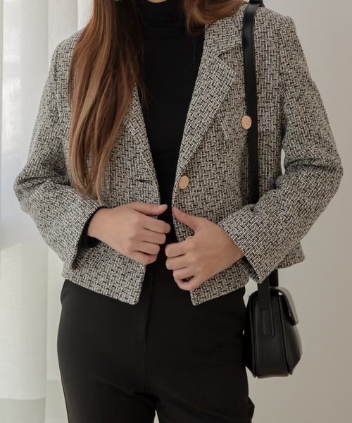 「UNE MANSION」 テーラードジャケット FREE ブラック レディース_画像7