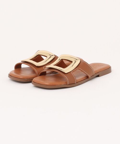 「INTER-CHAUSSURES」 フラットサンダル 36 ブラウン レディース_画像5