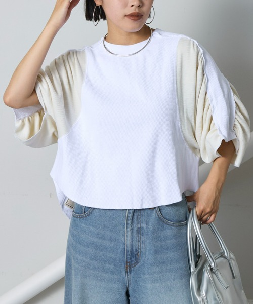 「etsinta」 長袖カットソー ONE SIZE ホワイト レディース_画像2