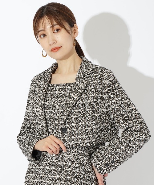 「AND COUTURE」 コンビワンピース MEDIUM ブラック レディースの画像