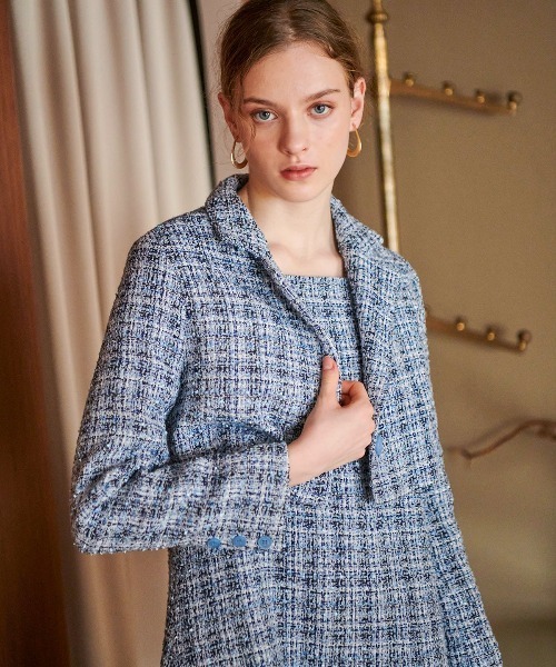 「AND COUTURE」 コンビワンピース MEDIUM ブラック レディースの画像