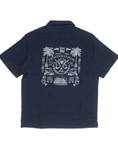 シャツ トラヴィスマシュー TravisMathew 半袖バックプリントオープン