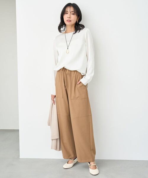 「UNFILO」 長袖ブラウス MEDIUM ホワイト レディース_画像4