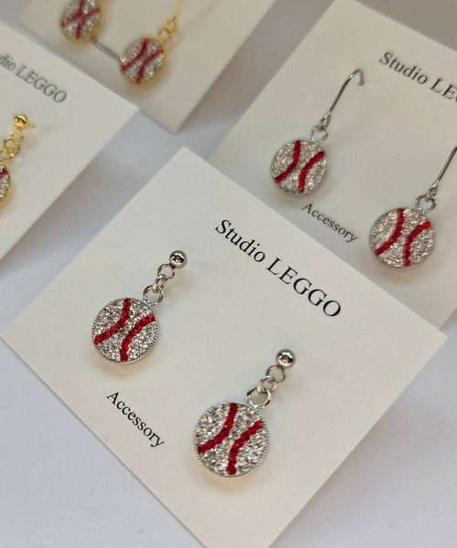 CERCA サージカルステンレス アレルギー対応 ピアス Studio LEGGO/野球
