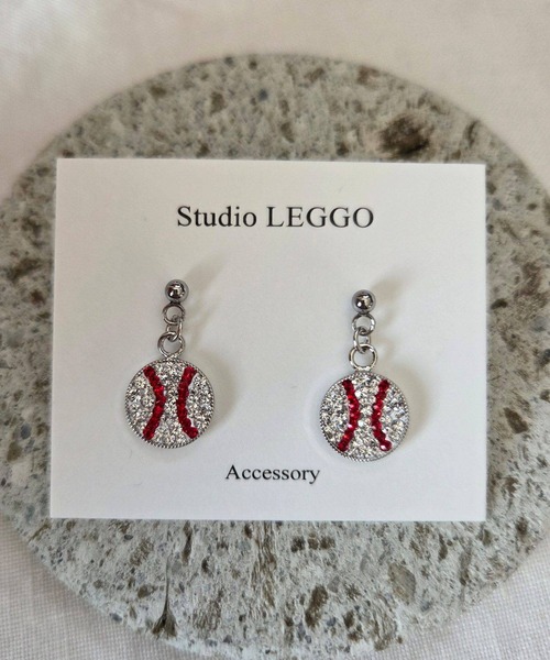 【広告】☆天然石使用☆★野球ボールピアス❤︎ビーズ CERCA サージカルステンレス アレルギー対応 ピアス Studio LEGGO/野球