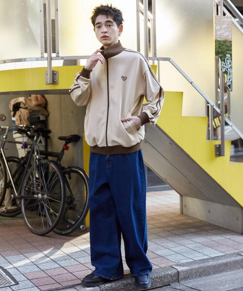 「WEGO」 ジャージブルゾン SMALL ネイビー メンズ_画像5