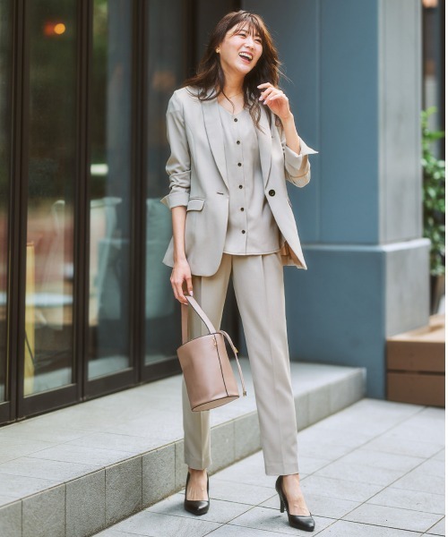 「7days Life Styling」 セットアップ S グレイッシュベージュ レディース_画像6
