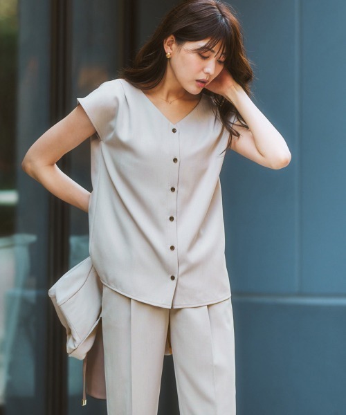 「7days Life Styling」 セットアップ S グレイッシュベージュ レディース_画像7
