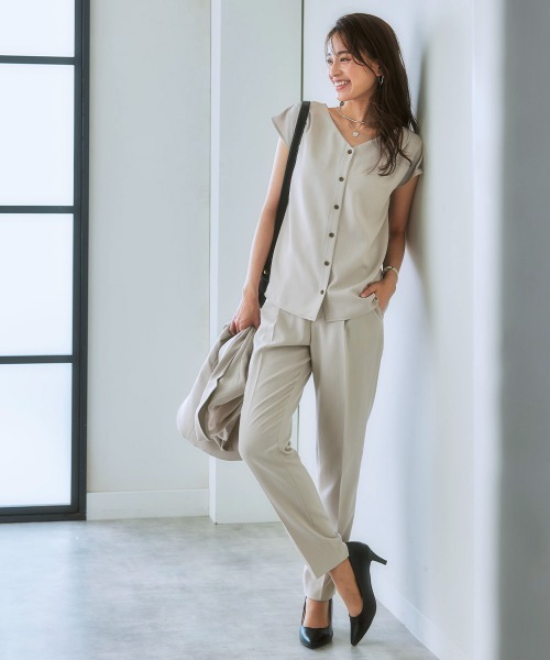 「7days Life Styling」 セットアップ S グレイッシュベージュ レディース_画像9