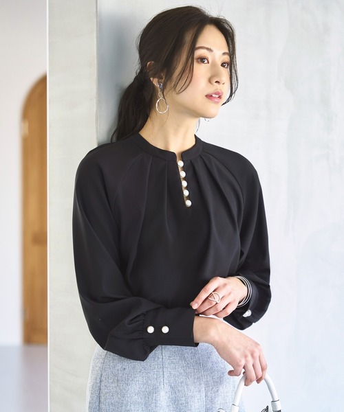 「RUIRUE BOUTIQUE」 長袖ブラウス L ブラック レディース_画像7