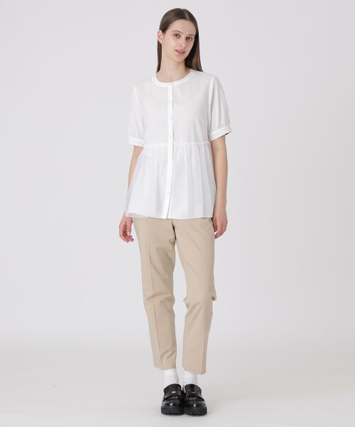 ※専用※BLUE LABEL コットンライクナチュラルローンペプラムブラウス BLUE LABEL CRESTBRIDGE（ブルーレーベルクレストブリッジ） ブラウス
