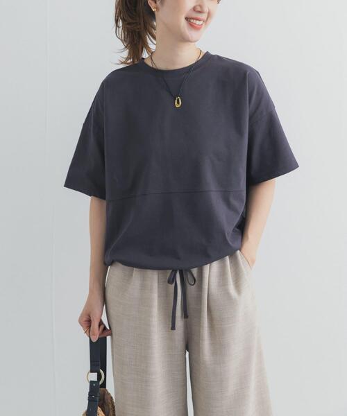 tシャツ ヘムドロストプルオーバー レディースの画像