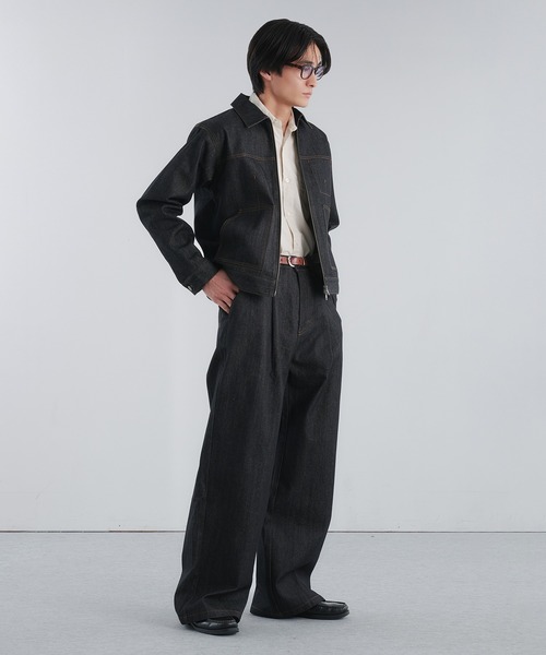 「Adoon plain」 ブルゾン MEDIUM ブラック メンズ_画像5