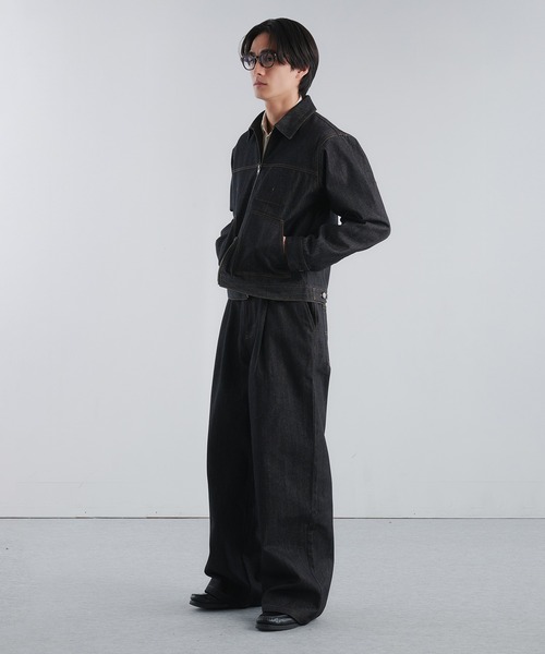 「Adoon plain」 ブルゾン MEDIUM ブラック メンズ_画像7