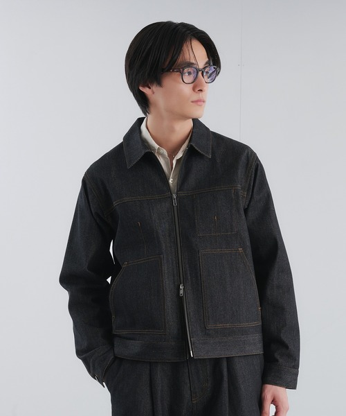 「Adoon plain」 ブルゾン MEDIUM ブラック メンズ_画像9