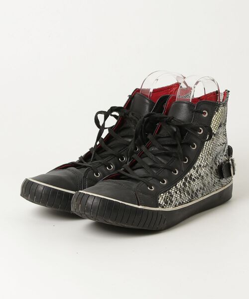 Lewis Leathers ブラックハイカットスニーカー EUR 42 Lewis Leathers（ルイスレザー） ハイカットスニーカー 41 ブラック