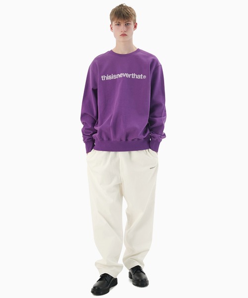 [美品][希少カラー]thisisneverthat 紫　ネイビー　スウェット thisisneverthat（ディスイズネバーザット） スウェットカットソー M