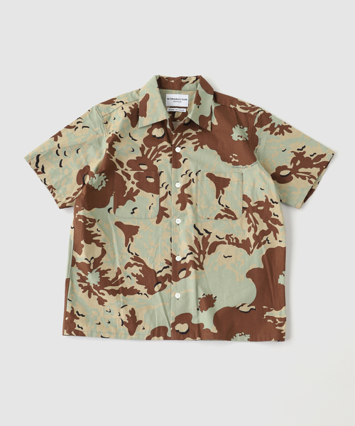 シャツ 半袖 NOMARHYTHM TEXTILE (ノーマリズム テキスタイル) Camo Flower Summer Shirt メンズ レディース