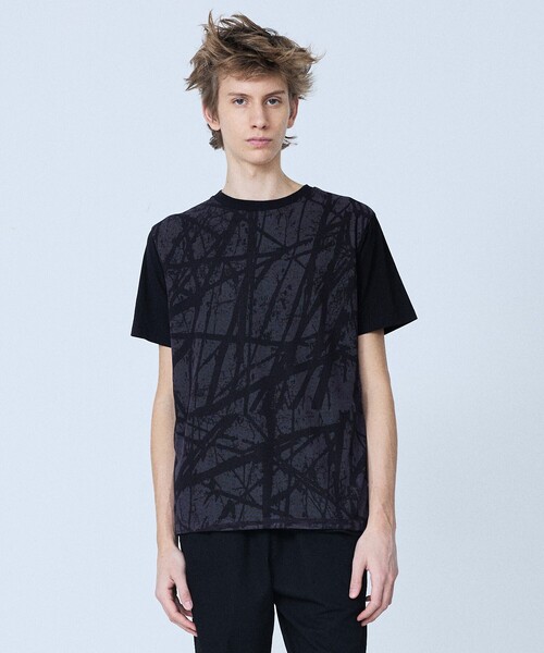 tシャツ メッシュレイヤー 半袖Tシャツ メンズ レディースの画像