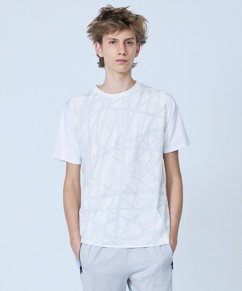 tシャツ メッシュレイヤー 半袖Tシャツ メンズ レディースの画像