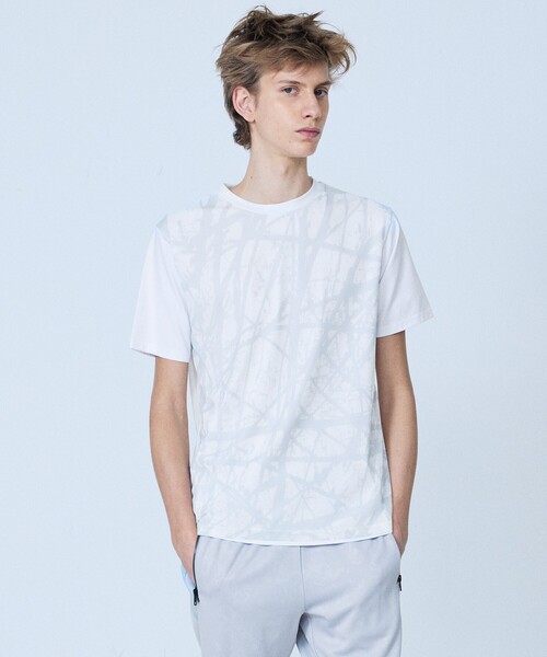 tシャツ メッシュレイヤー 半袖Tシャツ メンズ レディースの画像