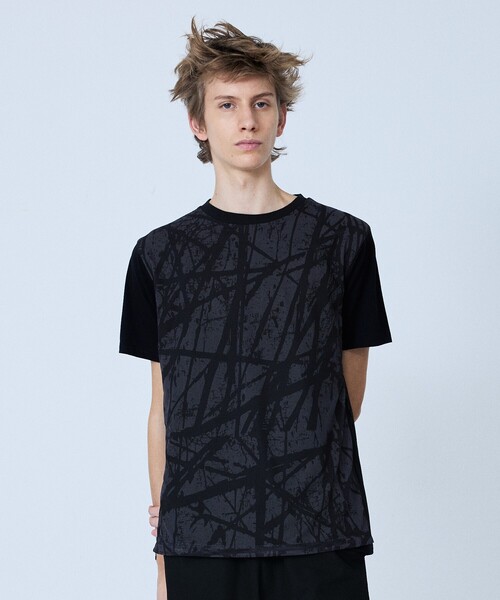 tシャツ メッシュレイヤー 半袖Tシャツ メンズ レディースの画像