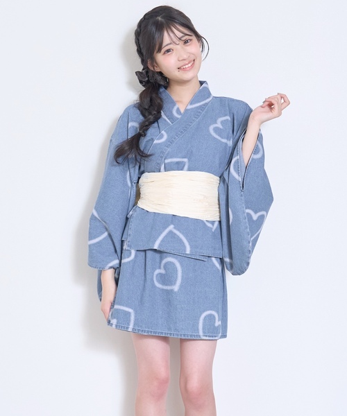 イタグレ　ウィペット　浴衣　GIRLS LOVETOXIC 浴衣 デニムミニ2way浴衣 キッズ 子供 女の子 : ZOZOTOWN