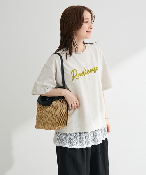 Green Parks（グリーンパークス） tシャツ 半袖 さがら刺繍Tシャツ