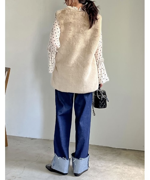 「Re:EDIT」 ベスト MEDIUM モカ レディース_画像3