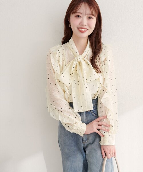 「natural couture」 長袖ブラウス FREE ブルー レディース_画像2
