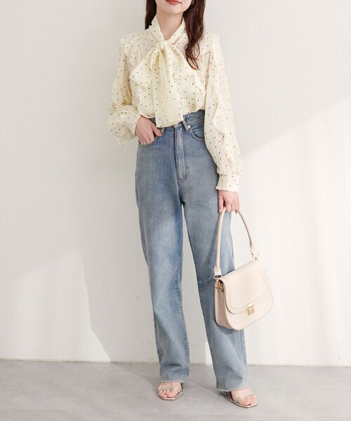 「natural couture」 長袖ブラウス FREE ブルー レディース_画像5
