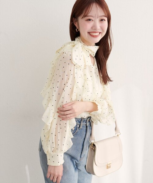 「natural couture」 長袖ブラウス FREE ブルー レディース_画像8