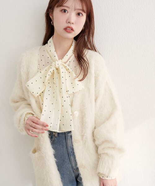 「natural couture」 長袖ブラウス FREE ブルー レディース_画像10