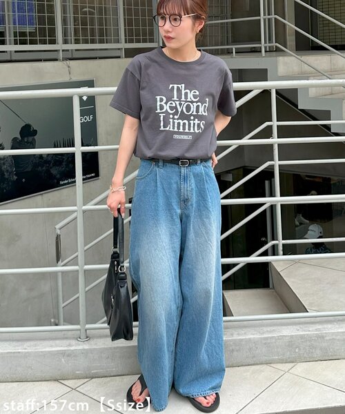 「DISCOAT」 半袖Tシャツ SMALL ホワイト系その他2 レディース_画像7
