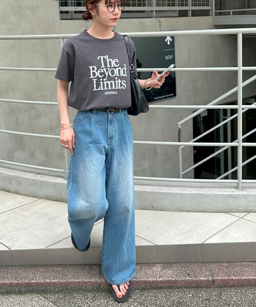 「DISCOAT」 半袖Tシャツ SMALL ホワイト系その他2 レディース_画像8