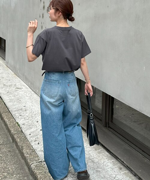 「DISCOAT」 半袖Tシャツ SMALL ホワイト系その他2 レディース_画像9