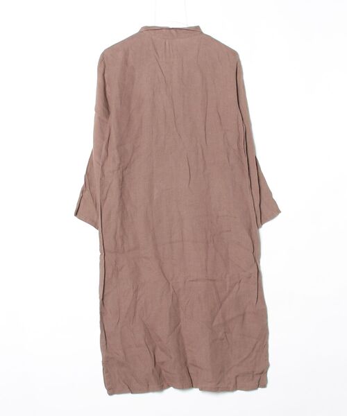 「fog linen work」 長袖ワンピース - ブラウン レディース_画像2