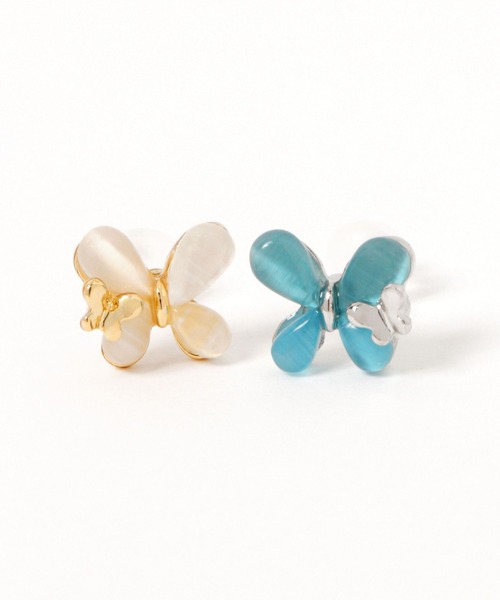 LAKOLE（ラコレ） ピアス キャッツバタフライ樹脂ポストピアス