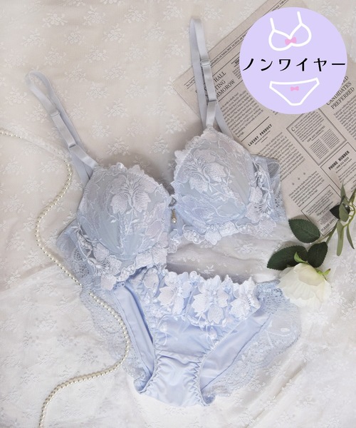 Sanei ブラジャー ショーツセット 「ノンワイヤー/ラクして整う