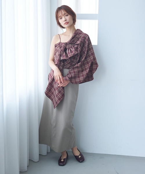 「mysty woman」 セットアップ FREE チャコールグレー レディース_画像4