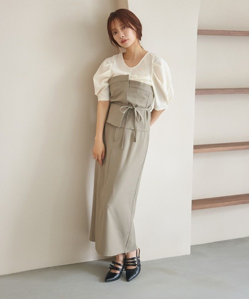 「mysty woman」 セットアップ FREE チャコールグレー レディース_画像8