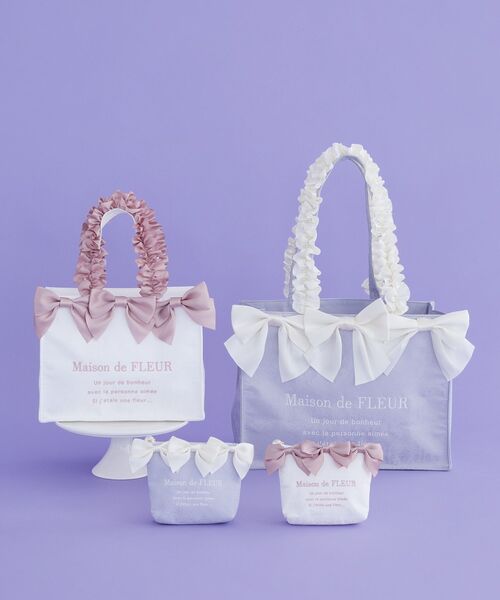 「Maison de FLEUR」 ハンドバッグ FREE アイボリー レディース_画像3