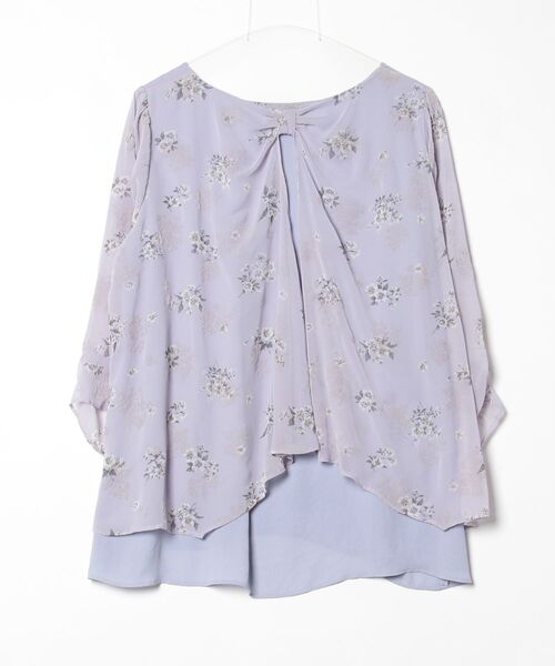 「Rose Tiara」 長袖ブラウス 46 ブルー レディース_画像2